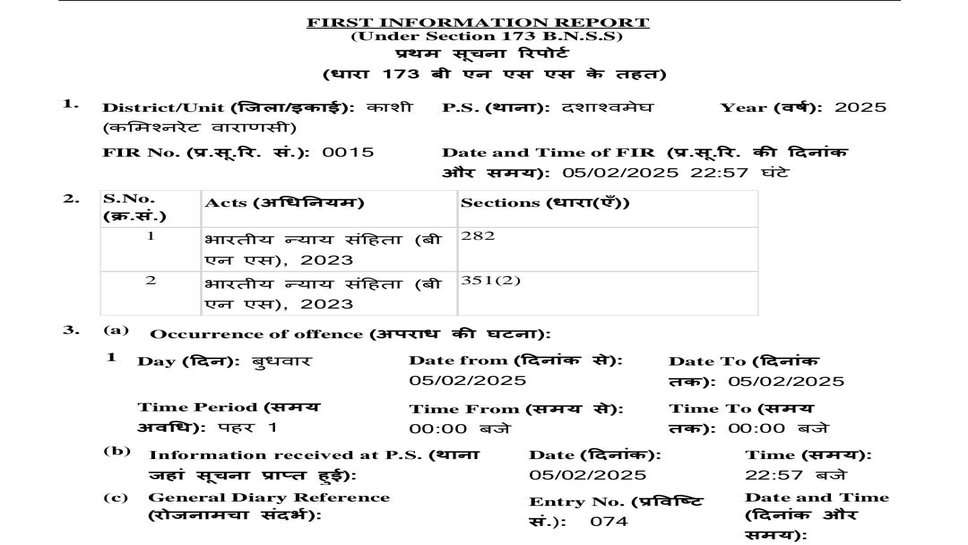 वाराणसी: गंगा में गिराने की श्रद्धालुओं को दी धमकी, नाविक और वोट मालिक पर केस दर्ज