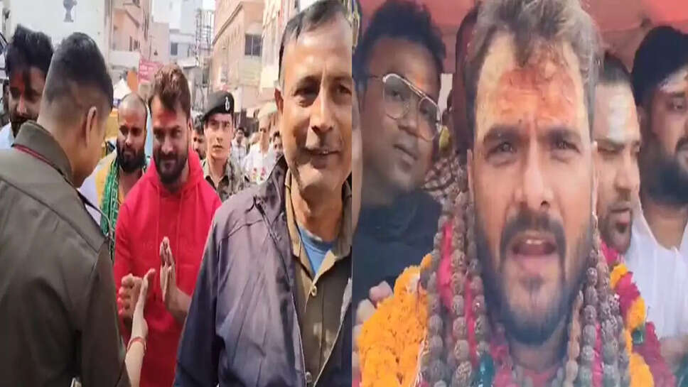 khesari-lal-yadav-in-kashi-baba-vishwanath-darshan
