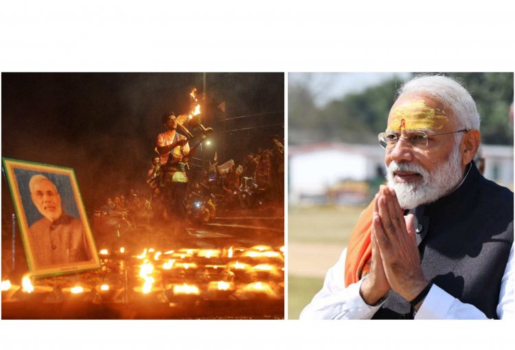 प्रधानमंत्री के जन्मदिन पर जलाए गए 71 दीप, अस्सी घाट की गंगा आरती रही समर्पित