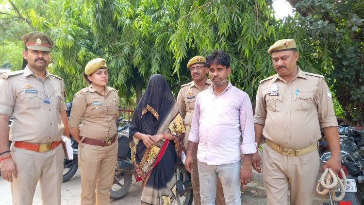 पति का गला घोंटकर हत्या करने वाली पत्नी प्रेमी संग गिरफ्तार, अलीनगर नाले में फेंका था शव...