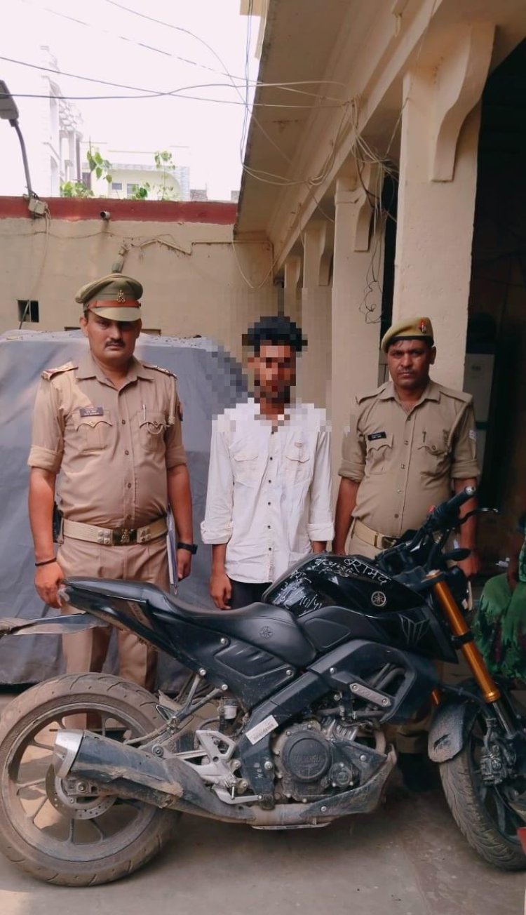 चोरी की बाइक के साथ आदमपुर पुलिस ने एक को किया गिरफ्तार, जाने कहा से हुई थी बाइक चोरी...