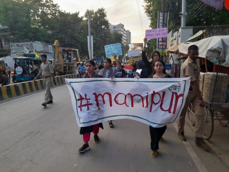 मणिपुर में महिला हिंसा को लेकर निकाली प्रतिरोध मार्च, पूछा बरबाद जिंदगियों का जिम्मेदार कौन?