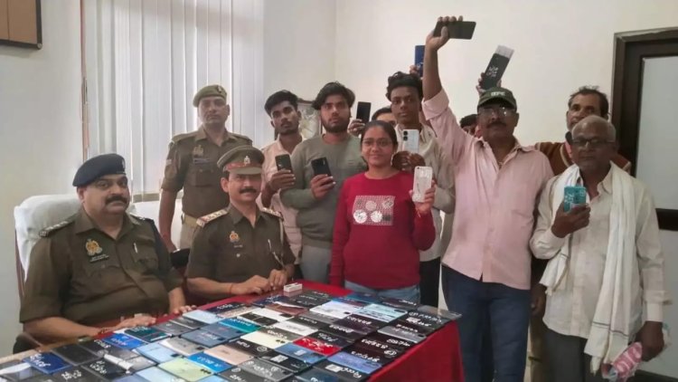 दीपावली से पहले GRP कैंट पुलिस का दीपावली गिफ्ट, चोरी की 103 मोबाइल बरामद...