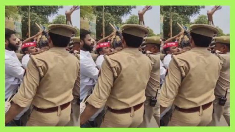 NEET और UGC-NET परीक्षा में गड़बड़ी को लेकर वाराणसी में विरोध प्रदर्शन, समाजवादी छात्र सभा कार्यकर्ताओं और पुलिस के बीच धक्का-मुक्की